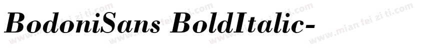BodoniSans BoldItalic字体转换